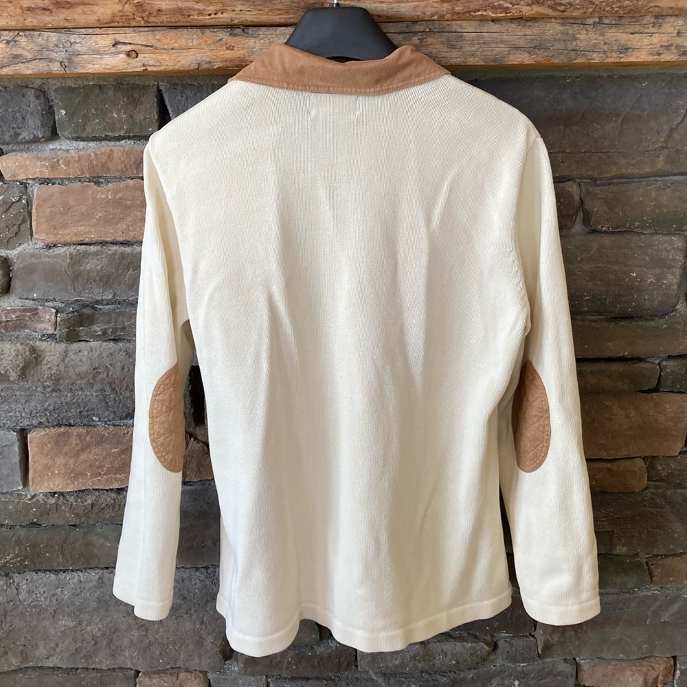 Vintage 90s Lauren Ralph Lauren Knit Cotton V Neck Western Retro Sweater Top - Picture 8 of 11